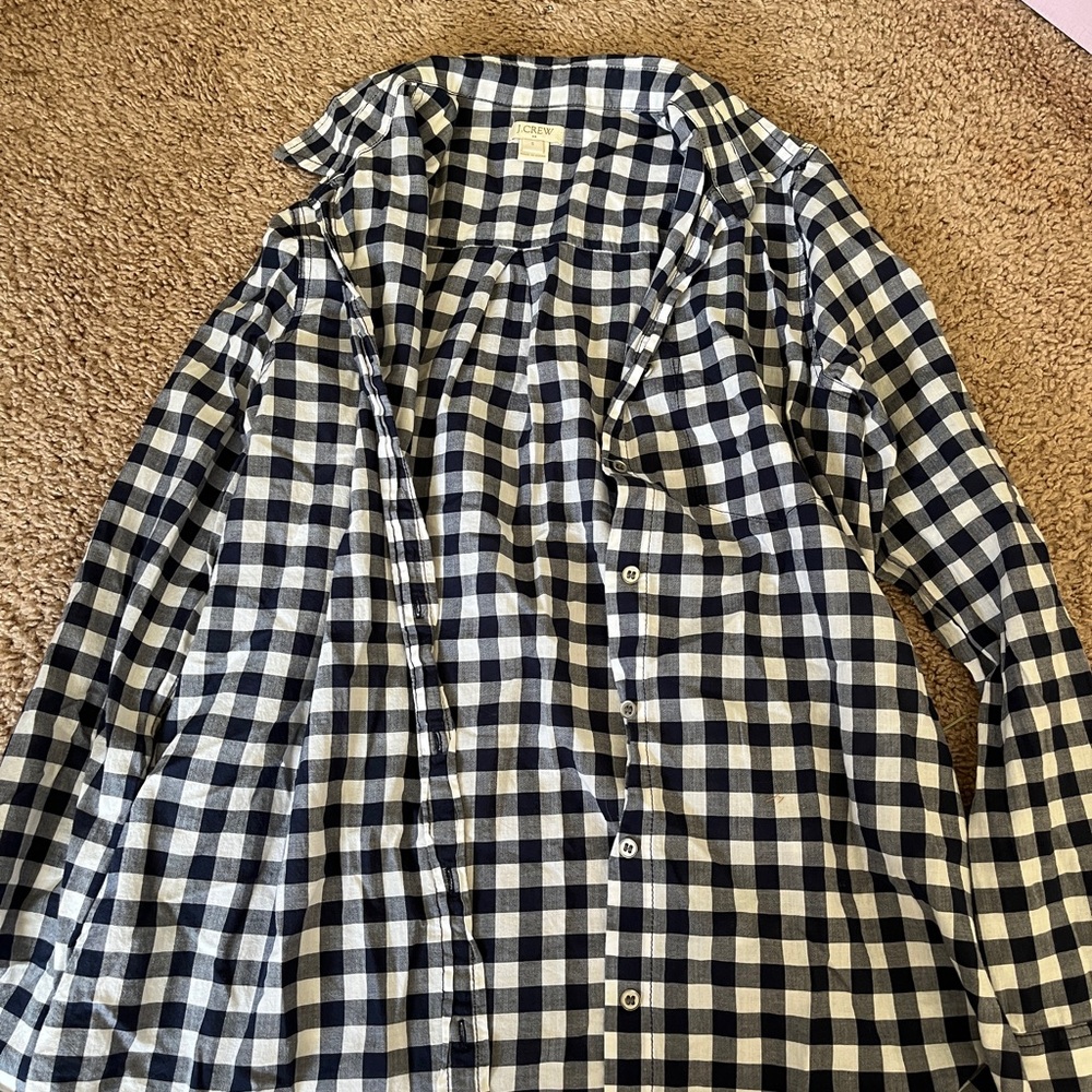 j crew plaid button up